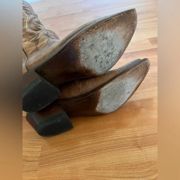 Lucchese Brown Western Boots - Picture 6 of 9